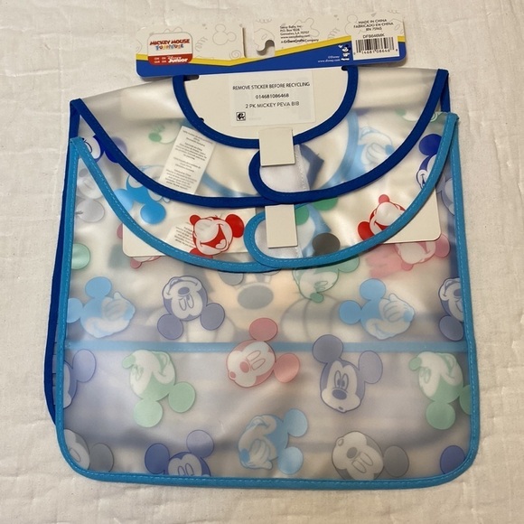 NEW 2 baby bibs my Mickey Mouse Disney junior - Picture 3 of 4